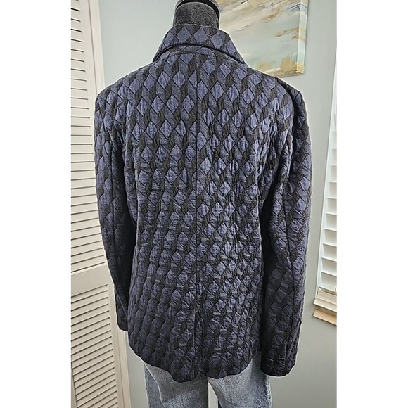Elliott Lauren Blazer size 10 Quilted One Button Career Casual Designer Stretch - Picture 4 of 7